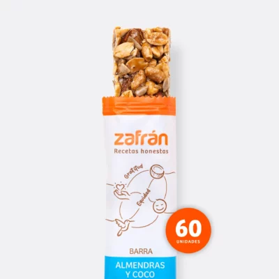 Barras de frutos secos almendras y coco sin gluten — Zafrán